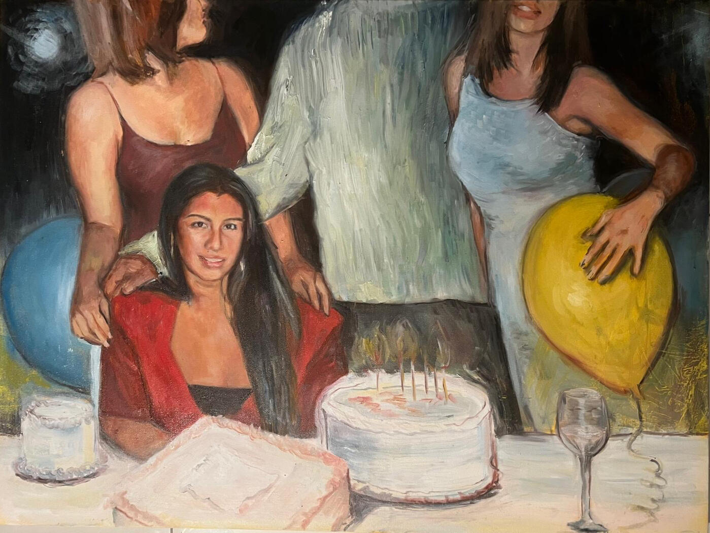 “Infinite Birthdays” 2024 - 40 in x 30 in Oil on canvas